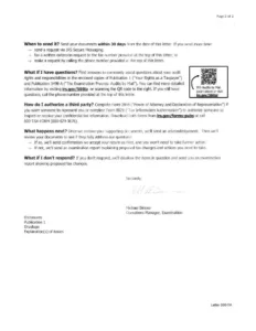 Example of IRS Audit Letter Page 2