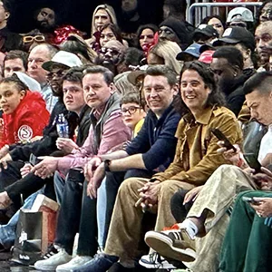 Georgia tax attorney Jason Wiggam at a Hawks game